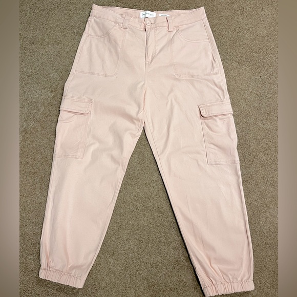 Pink Celebrity Juniors High Rise Cargo Joggers - Picture 3 of 9